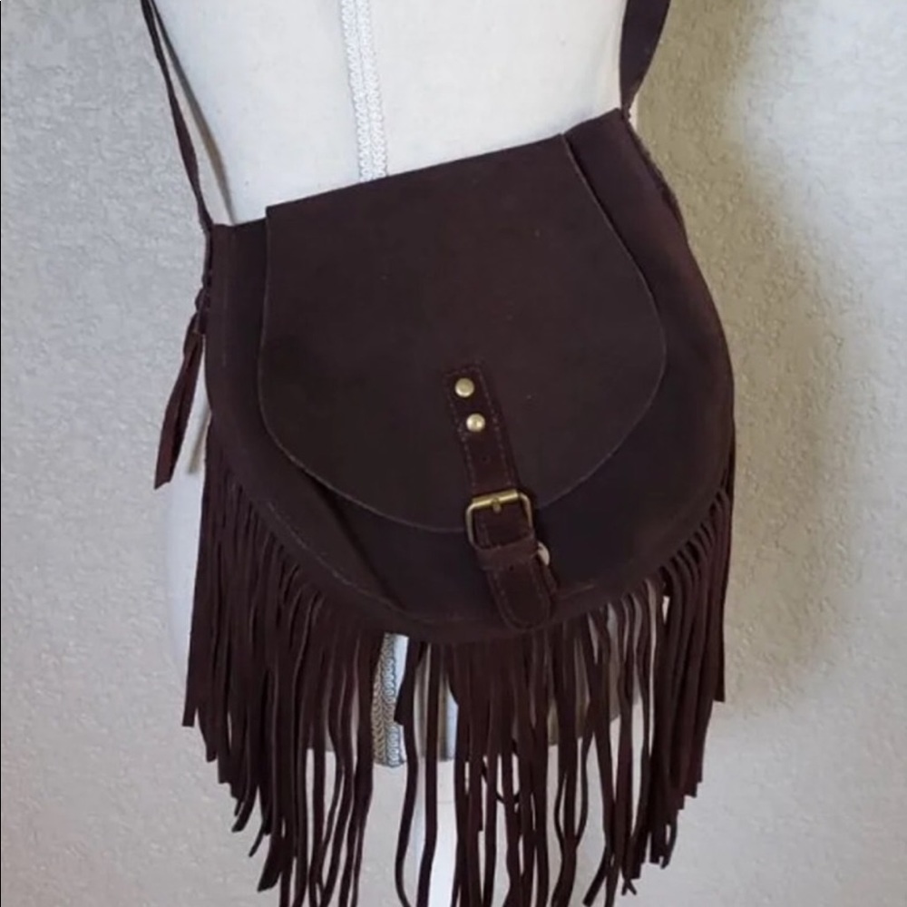 Bethany Mota crossbody fringe leather purse